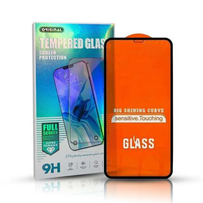 Timy Original Full Face / Full Glue Tempered Glass Aizsargstikls Pilnam Ekrānam Apple iPhone 12 / iPhone 12 Pro Melns TM-21D-AP-12-BK 4752168092569