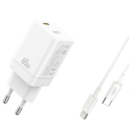 XO CE10 PD Tīkla Lādētājs USB-C 65W + USB-C - Lightning Kabelis CE10 6920680839421