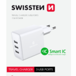 Swissten Smart IC Tīkla Lādētājs 3x USB 3А 15W 22052100 8595217476615