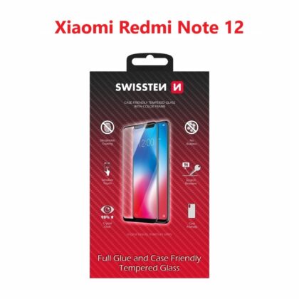 Swissten Full Face Tempered Glass Aizsargstikls Pilnam Ekrānam Xiaomi Redmi Note 12 54501838 8595217482913