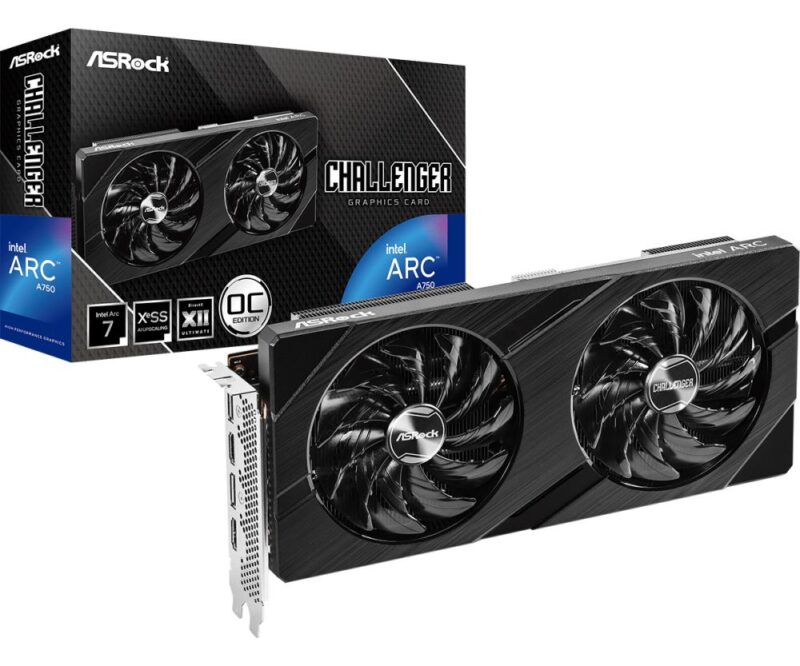 Graphics Card ASROCK Intel Arc A750 8 GB GDDR6 256 bit PCIE 4.0 16x GPU 2200 MHz Dual Slot Fansink 2xHDMI 2xDisplayPort A750CLD8GO  A750CLD8GO 4710483940316