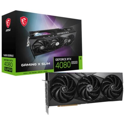 Graphics Card MSI NVIDIA GeForce RTX 4080 SUPER 16 GB GDDR6X 256 bit PCIE 4.0 16x 2xHDMI 2xDisplayPort RTX4080SUPGAMXSLIM16G  RTX4080SUPGAMXSLIM16G 4711377170680