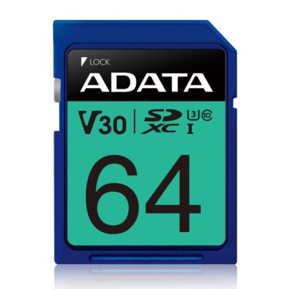 MEMORY SDXC 64GB V30/ASDX64GUI3V30S-R ADATA  ASDX64GUI3V30S-R 4713218463913