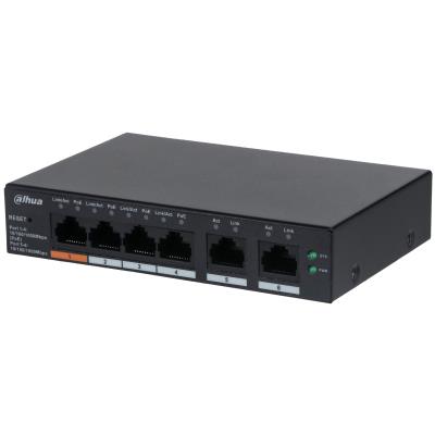 Switch DAHUA CS4006-4GT-60 Type L2 Desktop/pedestal PoE ports 4 60 Watts DH-CS4006-4GT-60  DH-CS4006-4GT-60 6923172571144