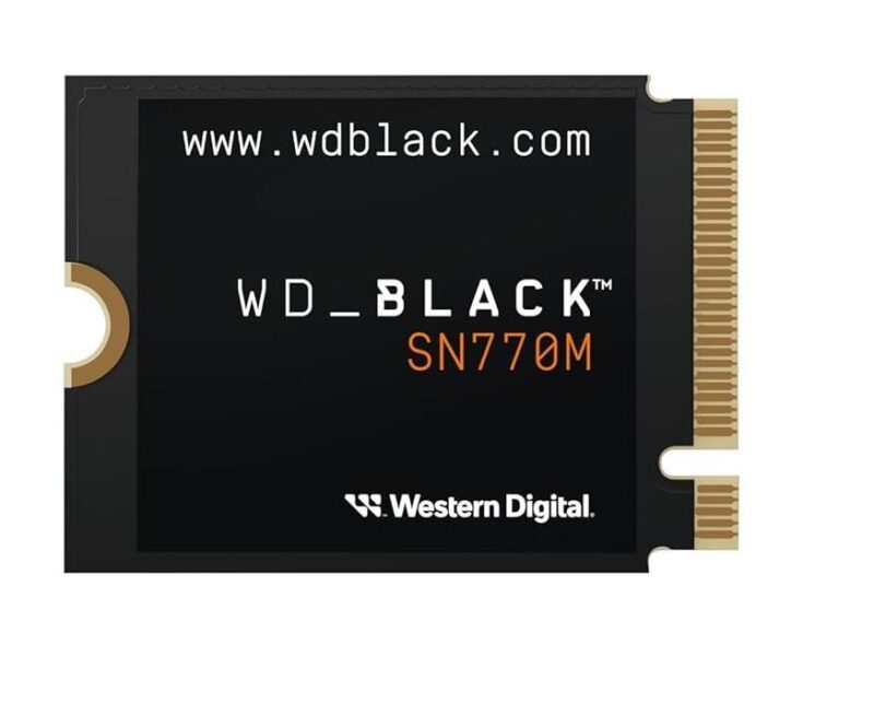 SSD WESTERN DIGITAL Black SN770M 1TB M.2 PCIe Gen4 NVMe Write speed 4900 MBytes/sec Read speed 5150 MBytes/sec 2.38mm TBW 600 TB WDS100T3X0G  WDS100T3X0G 718037902951