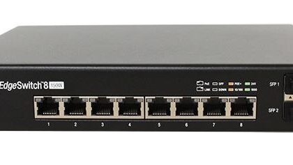 NET SWITCH 8PORT 1000M 2SFP/POE ES-8-150W UBIQUITI  ES-8-150W 810354025686