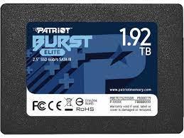 SSD PATRIOT Burst Elite 1.92TB SATA 3.0 3D NAND Write speed 320 MBytes/sec Read speed 450 MBytes/sec 2