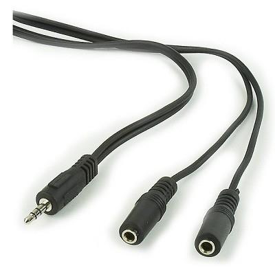 CABLE AUDIO SPLITTER 3.5MM/5M BLACK CCA-415 GEMBIRD  CCA-415 8716309026994