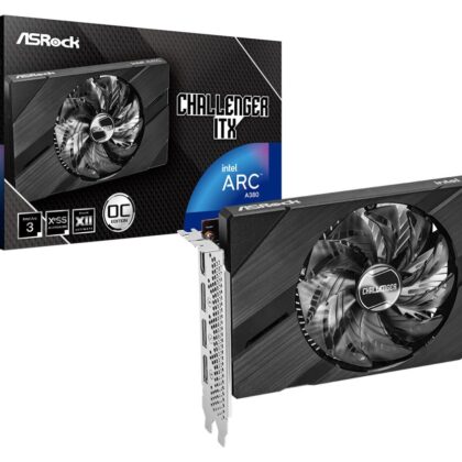 Graphics Card ASROCK Intel Arc A380 6 GB GDDR6 96 bit PCIE 4.0 8x GPU 2250 MHz Dual Slot Fansink 1xHDMI 3xDisplayPort A380CLI6GO  A380CLI6GO 4710483939365