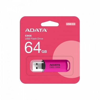 ADATA Pendrive C906 64GB USB2.0 pink AC906-64G-RPP 4711085945105