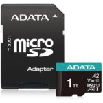 ADATA Micro SD PremierPro 1TB UHS1 U3 V30 100/85 MB/s + adapter AUSDX1TUI3V30SA2-RA1 4711085945273