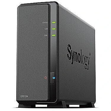 Synology Server DS124 1x0HDD RTD1619B 1GB DDR4 1xRJ45 2xUSB 2Y DS124 4711174725014