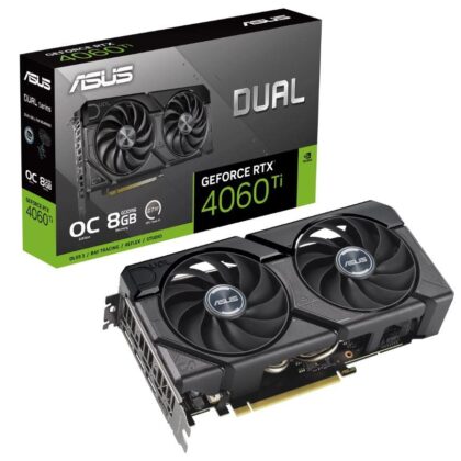 Graphics Card ASUS NVIDIA GeForce RTX 4060 Ti 8 GB GDDR6 128 bit PCIE 4.0 16x GPU 2565 MHz Dual Slot Fansink 1xHDMI 3xDisplayPort DUAL-RTX4060TI-O8G-EVO  DUAL-RTX4060TI-O8G-EVO 4711387459232