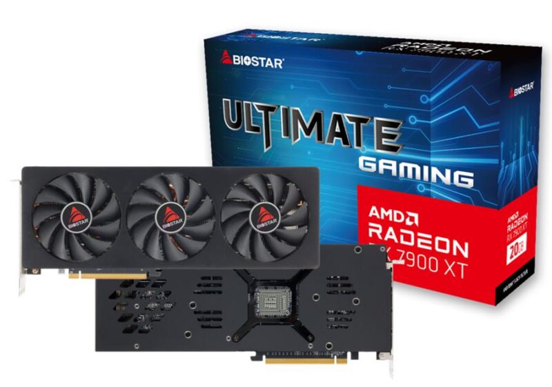 Graphics Card BIOSTAR AMD Radeon RX 7900 XT 20 GB GDDR6 320 bit PCIE 4.0 16x GPU 1500 MHz Triple slot Fansink 1xHDMI 3xDisplayPort VA7906XM00  VA7906XM00 4712960686731