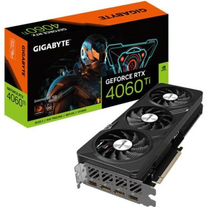 Graphics Card GIGABYTE NVIDIA GeForce RTX 4060 Ti 16 GB GDDR6 128 bit PCIE 4.0 16x Memory 2595 MHz Dual Slot Fansink 2xHDMI 2xDisplayPort GV-N406TGAMINGOC-16GD  GV-N406TGAMINGOC-16GD 4719331314330