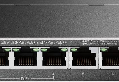 Switch TP-LINK TL-SG1006PP Desktop/pedestal 6x10Base-T / 100Base-TX / 1000Base-T PoE+ ports 4 TL-SG1006PP  TL-SG1006PP 4895252500325