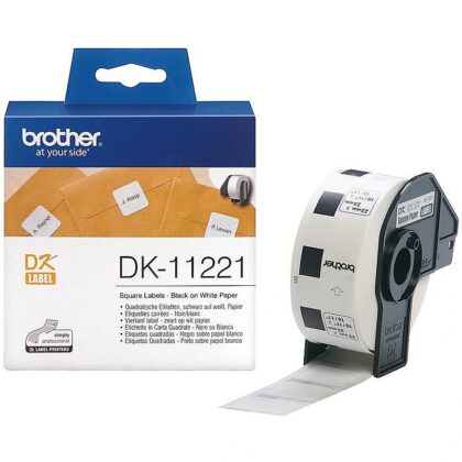 Brother Tape Brother Square Paper Label | 23MM X 23MM X 1000 DK11221 4977766655934