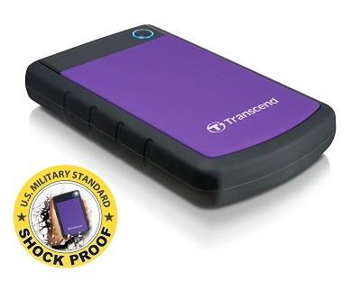 External HDD TRANSCEND StoreJet 1TB USB 3.0 Colour Purple TS1TSJ25H3P  TS1TSJ25H3P 760557820109