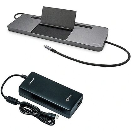 i-tec USB-C Metal Ergonomic 4K 3x Display Docking Station with Power Delivery 85W + i-tec Universal Charger 112W C31FLATPRO112W 8595611703812