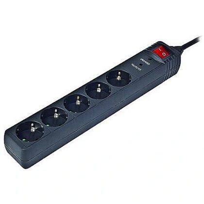 EnerGenie Gembird SPG5-C-10 surge protector Black 5 AC outlet(s) 250 V 3 m SPG5-C-10 8716309065504