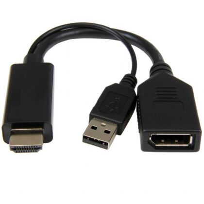 I/O ADAPTER HDMI TO DP/BLACK A-HDMIM-DPF-01 GEMBIRD  A-HDMIM-DPF-01 8716309121484