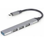 Gembird USB Type-C 4-port USB hub USB 3.0 x1 port USB 2.0 x3 ports silver UHB-CM-U3P1U2P3-02 8716309124706