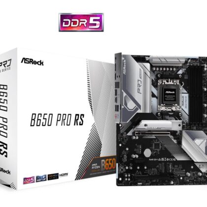 Mainboard ASROCK AMD B650 SAM5 ATX Memory DDR5 Memory slots 4 1xPCI-Express 3.0 16x 1xPCI-Express 4.0 16x 3xM.2 1xHDMI 1xDisplayPort 6xUSB 2.0 3xUSB 3.2 1xUSB-C 1xRJ45 3xAudio port B650PRORS  B650PRORS 4710483940750