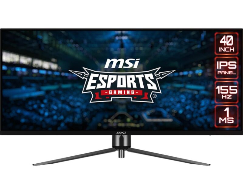 LCD Monitor MSI MAG401QR 40" Gaming/21 : 9 Panel IPS 3440x1440 21:9 155Hz Matte 1 ms Tilt Colour Black MAG401QR  MAG401QR 4711377080514