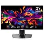 Monitor MSI MPG 271QRX QD-OLED 26.5" Gaming Panel QD-OLED 2560x1440 16:9 360Hz Matte 0.03 ms Swivel Pivot Height adjustable Tilt Colour Black MPG271QRXQD-OLED  MPG271QRXQD-OLED 4711377157759