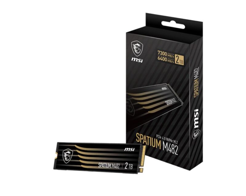 SSD MSI SPATIUM M482 2TB M.2 PCIe Gen4 NVMe 3D NAND Write speed 6400 MBytes/sec Read speed 7300 MBytes/sec 2.15mm TBW 1200 TB MTBF 1500000 hours S78-440Q730-P83  S78-440Q730-P83 4711377159128