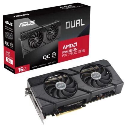 Graphics Card ASUS AMD Radeon RX 7900 GRE 16 GB GDDR6 256 bit PCIE 4.0 16x Two and Half Slot Fansink 1xHDMI 3xDisplayPort DUAL-RX7900GRE-O16G  DUAL-RX7900GRE-O16G 4711387548615