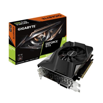 Graphics Card GIGABYTE NVIDIA GeForce GTX 1650 4 GB GDDR6 128 bit PCIE 3.0 16x Memory 12000 MHz GPU 1620 MHz Single Slot Fansink 1xDVI-D 1xHDMI 1xDisplayPort GV-N1656OC-4GD4.0  GV-N1656OC-4GD4.0 4719331314507