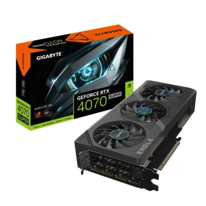 Graphics Card GIGABYTE NVIDIA GeForce RTX 4070 SUPER 12 GB GDDR6X 192 bit PCIE 4.0 16x GPU 2535 MHz 1xHDMI 3xDisplayPort GV-N407SEAGLE_OC-12GD  GV-N407SEAGLE_OC-12GD 4719331354176