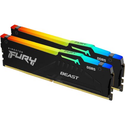 Kingston 32GB 6400MT/s DDR5 CL32 DIMM Kit of 2 FURY Beast RGB EXPO KF564C32BBEAK2-32 740617343113