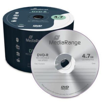 DVD-R MEDIA 4.7GB 16X 50-PACK/MR444 MEDIARANGE  MR444 4260057128911