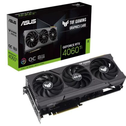 Graphics Card ASUS NVIDIA GeForce RTX 4060 Ti 8 GB GDDR6 128 bit PCIE 4.0 16x 1xHDMI 3xDisplayPort TUF-RTX4060TI-O8G-GAMING  TUF-RTX4060TI-O8G-GAMING 4711387183120