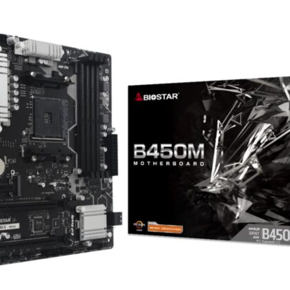 Mainboard BIOSTAR AMD B450 SAM4 Micro-ATX Memory DDR4 Memory slots 4 1xPCI-Express 2.0 1x 1xPCI-Express 2.0 16x 1xPCI-Express 3.0 16x 1xM.2 1xHDMI 2xUSB 2.0 4xUSB 3.2 1xPS/2 1xRJ45 3xAudio port B450MX-S  B450MX-S 4712960682641