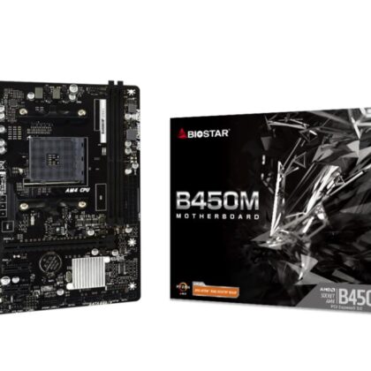 Mainboard BIOSTAR AMD B450 SAM4 Micro-ATX Memory DDR4 Memory slots 2 2xPCI-Express 2.0 1x 1xPCI-Express 3.0 16x 1x15pin D-sub 1xHDMI 4xUSB 2.0 2xUSB 3.2 1xPS/2 1xRJ45 3xAudio port B450MHP  B450MHP 4712960685970