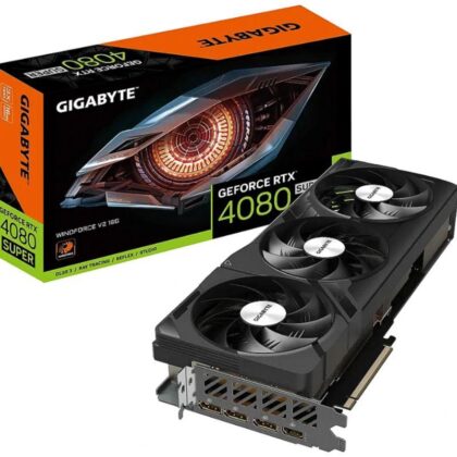 Graphics Card GIGABYTE NVIDIA GeForce RTX 4080 SUPER 16 GB GDDR6X 256 bit PCIE 4.0 16x GPU 2550 MHz Triple slot Heatpipe 1xHDMI 3xDisplayPort GV-N408SWF3V2-16GD1.0  GV-N408SWF3V2-16GD1.0 4719331354220