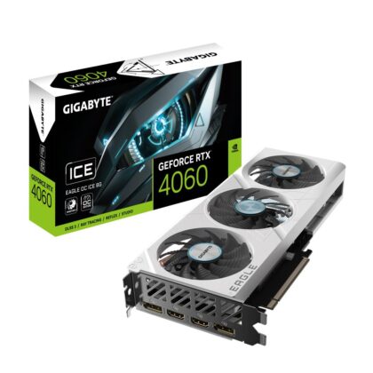 Graphics Card GIGABYTE NVIDIA GeForce RTX 4060 8 GB GDDR6 128 bit PCIE 4.0 16x GPU 2505 MHz 2xHDMI 2xDisplayPort GV-N4060EAGLEOCICE-8GD  GV-N4060EAGLEOCICE-8GD 4719331354336