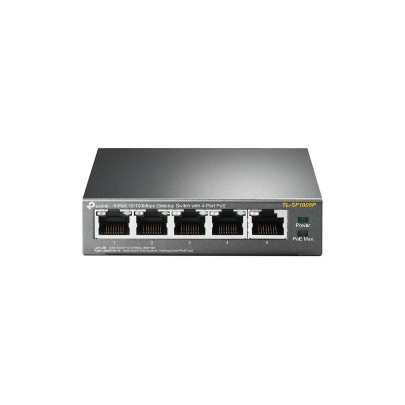 Switch TP-LINK Desktop/pedestal 5x10Base-T / 100Base-TX PoE ports 4 TL-SF1005P  TL-SF1005P 6935364083199