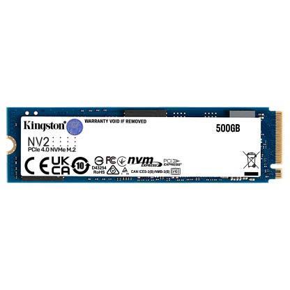 SSD KINGSTON NV2 500GB M.2 PCIE NVMe Write speed 2100 MBytes/sec Read speed 3500 MBytes/sec 2.2mm TBW 160 TB MTBF 1500000 hours SNV2S/500G  SNV2S/500G 740617329858