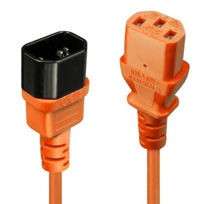 CABLE POWER IEC EXTENSION 0.5M/ORANGE 30473 LINDY  30473 4002888304733