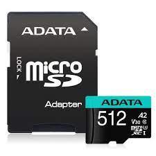 MEMORY MICRO SDXC 512GB W/AD./AUSDX512GUI3V30SA2-RA1 ADATA  AUSDX512GUI3V30SA2-RA1 4710273771359