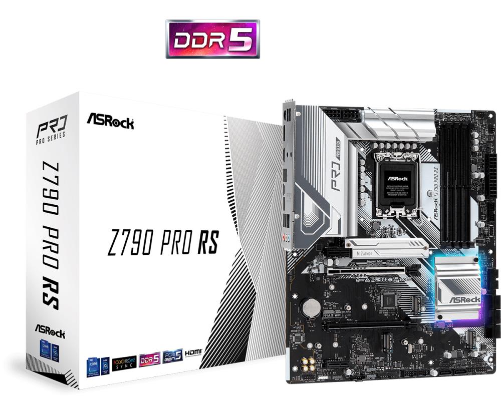 Mainboard ASROCK Intel Z790 LGA1700 ATX Memory DDR5 Memory slots 4 2xPCI-Express 3.0 1x 1xPCI-Express 4.0 16x 1xPCI-Express 5.0 16x 4xM.2 1xHDMI 1xDisplayPort 4xUSB 2.0 3xUSB 3.2 1xUSB-C 1xPS/2 1xRJ45 3xAudio port Z790PRORS  Z790PRORS 4710483940767