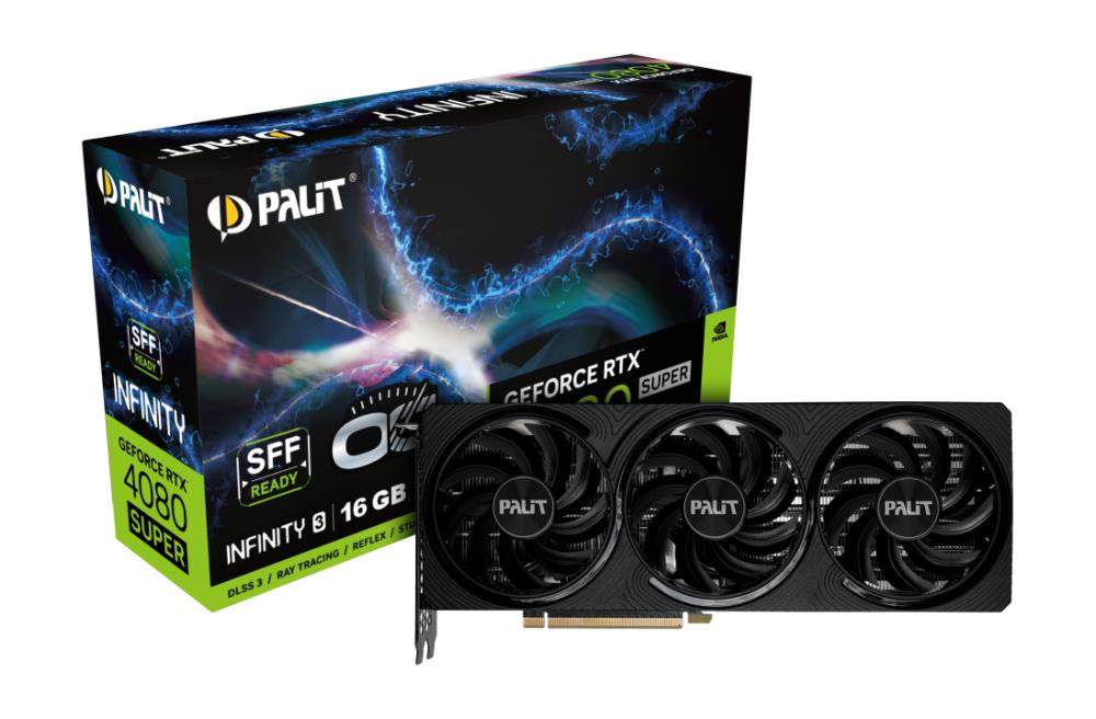 Graphics Card PALIT NVIDIA GeForce RTX 4080 SUPER 16 GB GDDR6X 256 bit PCIE 4.0 16x GPU 2295 MHz Two and Half Slot Fansink 1xHDMI 3xDisplayPort NED408SS19T2-1032S  NED408SS19T2-1032S 4710562244779