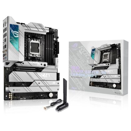 Mainboard ASUS AMD X670 SAM5 ATX Memory DDR5 Memory slots 4 1xPCI-Express 3.0 1x 1xPCI-Express 4.0 16x 1xPCI-Express 5.0 16x 4xM.2 1xHDMI 1xDisplayPort 2xUSB 2.0 8xUSB 3.2 2xUSB-C 1xOptical S/PDIF 1xRJ45 5xAudio port STRIXX670E-AGAMINGWIFI  STRIXX670E-AGAMINGWIFI 4711081897323