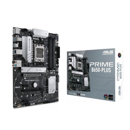 Mainboard ASUS AMD B650 SAM5 ATX Memory DDR5 Memory slots 4 2xPCI-Express 4.0 1x 2xPCI-Express 4.0 16x 2xM.2 1xHDMI 1xDisplayPort 2xUSB 2.0 5xUSB 3.2 1xUSB-C 1xOptical S/PDIF 1xRJ45 5xAudio port PRIMEB650-PLUS  PRIMEB650-PLUS 4711081923381