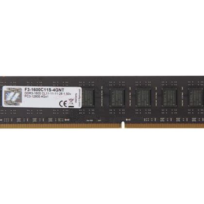 MEMORY DIMM 4GB PC12800 DDR3/F3-1600C11S-4GNT G.SKILL  F3-1600C11S-4GNT 4711148599535