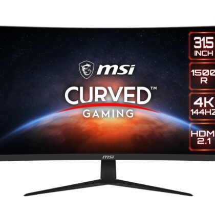 LCD Monitor MSI G321CU 31.5" 4K/Curved Panel VA 3840x2160 16:9 144Hz Matte 4 ms Tilt G321CU  G321CU 4711377001854